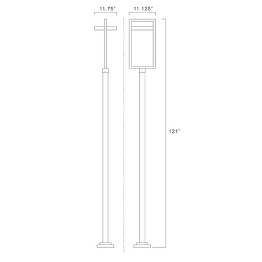 Z-Lite 123" High Luttrel 1 Light Outdoor Post Mounted Fixture image 5