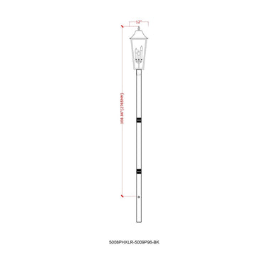 Z-Lite 125.5" High Gannon 3 Light Outdoor Post Mount Fixture image 7