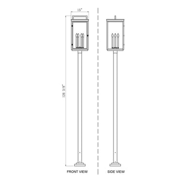 Z-Lite 125.5" High Hartwell 6 Light Outdoor Post Mounted Fixture image 7