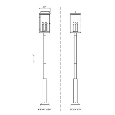 Z-Lite 127.25" High Hartwell 6 Light Outdoor Post Mounted Fixture image 7