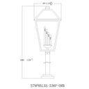 Z-Lite 128.25" High Talbot 4 Light Outdoor Post Mounted Fixture image 14