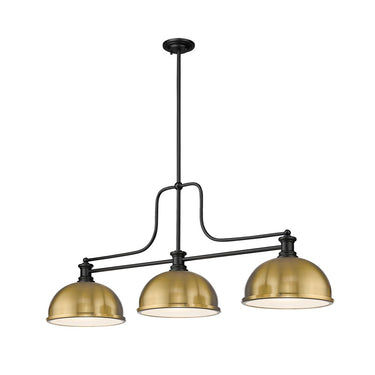 Z-Lite 13.25" Melange Metal and Glass 3 Light Billiard Light image 1