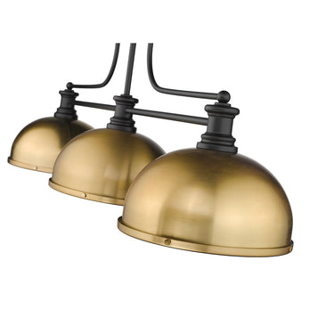 Z-Lite 13.25" Melange Metal and Glass 3 Light Billiard Light image 10