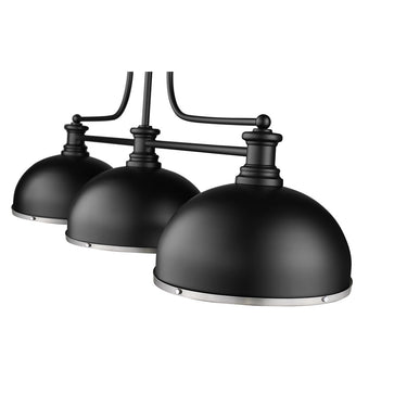 Z-Lite 13.25" Melange Metal and Glass 3 Light Billiard Light image 11