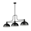Z-Lite 13.25" Melange Metal and Glass 3 Light Billiard Light image 14