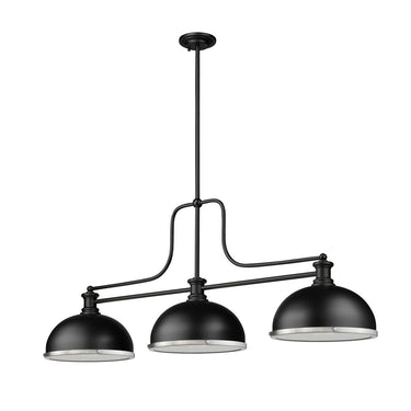 Z-Lite 13.25" Melange Metal and Glass 3 Light Billiard Light image 14
