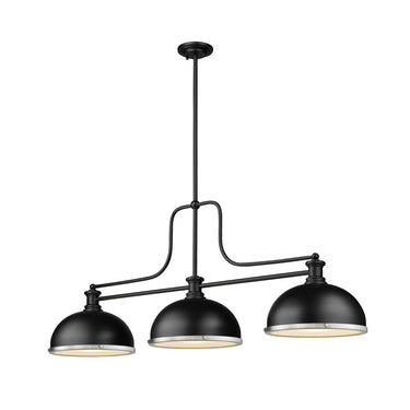 Z-Lite 13.25" Melange Metal and Glass 3 Light Billiard Light image 2