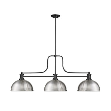 Z-Lite 13.25" Melange Metal and Glass 3 Light Billiard Light image 3