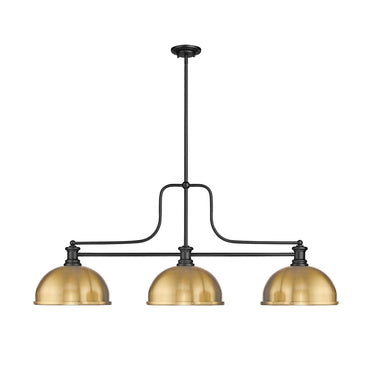 Z-Lite 13.25" Melange Metal and Glass 3 Light Billiard Light image 4
