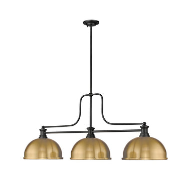 Z-Lite 13.25" Melange Metal and Glass 3 Light Billiard Light image 7