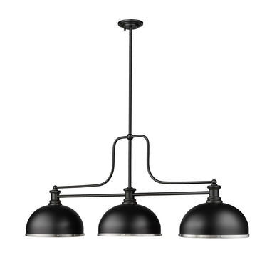 Z-Lite 13.25" Melange Metal and Glass 3 Light Billiard Light image 8