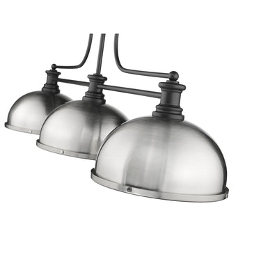 Z-Lite 13.25" Melange Metal and Glass 3 Light Billiard Light image 9