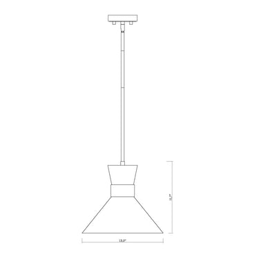 Z-Lite 13.25" Soriano 1 Light Pendant image 7