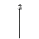 Z-Lite 13.5" Rainer Glass 4 Light Outdoor Post Mounted Fixture image 1
