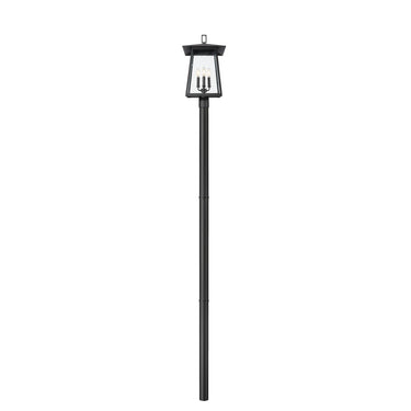 Z-Lite 13.5" Rainer Glass 4 Light Outdoor Post Mounted Fixture image 2