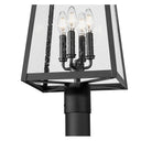 Z-Lite 13.5" Rainer Glass 4 Light Outdoor Post Mounted Fixture image 3