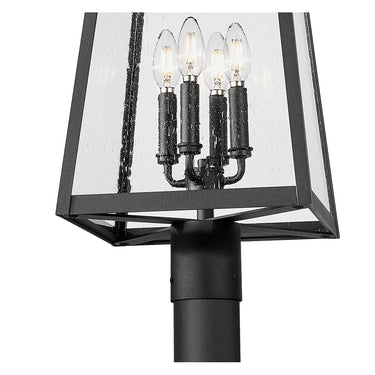 Z-Lite 13.5" Rainer Glass 4 Light Outdoor Post Mounted Fixture image 3