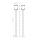 Z-Lite 13.5" Rainer Glass 4 Light Outdoor Post Mounted Fixture image 7