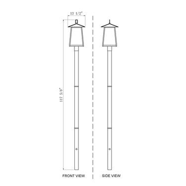 Z-Lite 13.5" Rainer Glass 4 Light Outdoor Post Mounted Fixture image 7