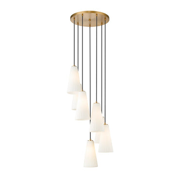 Z-Lite 13.75" High Farrell 7 Light Chandelier image 2