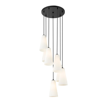 Z-Lite 13.75" High Farrell 7 Light Chandelier image 7