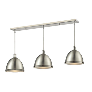 Z-Lite 13" Mason Steel 3 Light Linear Chandelier image