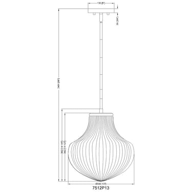 Z-Lite 13" Newbury 1 Light Pendant image 14