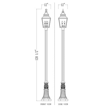 Z-Lite 13" Raphael 3 Light Outdoor Post Mounted Fixture image 7