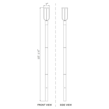 Z-Lite 137.25" High Leland 1 Light Outdoor Post Mounted Fixture image 7