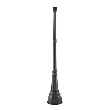 Z-Lite 14.17" Black Outdoor Post Light Posts + Hardware image