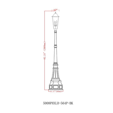Z-Lite 14.25" Gannon 3 Light Outdoor Post Mounted Fixture image 7