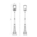 Z-Lite 14.25" Hartwell 5 Light Outdoor Post Mounted Fixture image 7