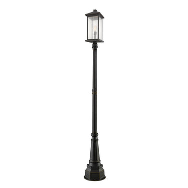 Z-Lite 14.25" Portland 1 Light Outdoor Post Mounted Fixture image 1