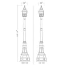 Z-Lite 14.25" Raphael 3 Light Outdoor Post Mounted Fixture image 7