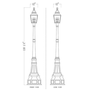 Z-Lite 14.25" Raphael 3 Light Outdoor Post Mounted Fixture image 7