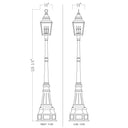 Z-Lite 14.25" Raphael 4 Light Outdoor Post Mounted Fixture image 7