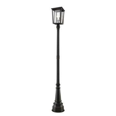 Z-Lite 14.25" Seoul 2 Light Outdoor Post Mounted Fixture image 1