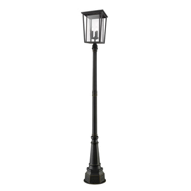 Z-Lite 14.25" Seoul 3 Light Outdoor Post Mounted Fixture image 1
