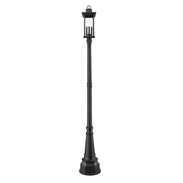 Z-Lite 14.25" Tiberius 4 Light Outdoor Post Mounted Fixture image 1