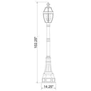 Z-Lite 14.25" Westover 3 Light Outdoor Post Mounted Fixture image 4