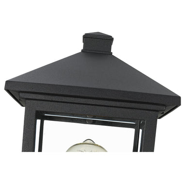 Z-Lite 14.375" High Portland Black 1 Light Outdoor Post Mount Fixture image 3