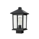 Z-Lite 14.375" High Portland Black 1 Light Outdoor Post Mount Fixture image 4