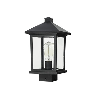 Z-Lite 14.375" High Portland Black 1 Light Outdoor Post Mount Fixture image 4