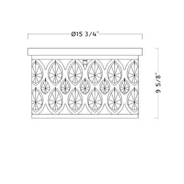 Z-Lite 14.75" Dealey 4 Light Flush Mount image 7