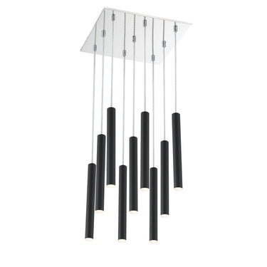 Z-Lite 14" Forest Steel 9 Light Chandelier image 2