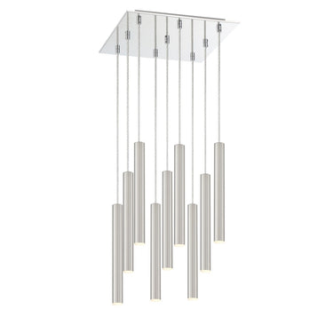 Z-Lite 14" Forest Steel 9 Light Chandelier image 4