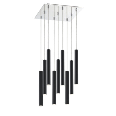 Z-Lite 14" Forest Steel 9 Light Chandelier image 6