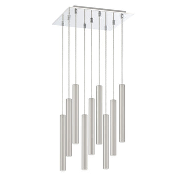 Z-Lite 14" Forest Steel 9 Light Chandelier image 8