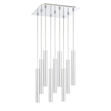 Z-Lite 14" Forest Steel 9 Light Chandelier image 9