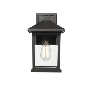 Z-Lite 14" High Portland Black 1 Light Outdoor Wall image 1